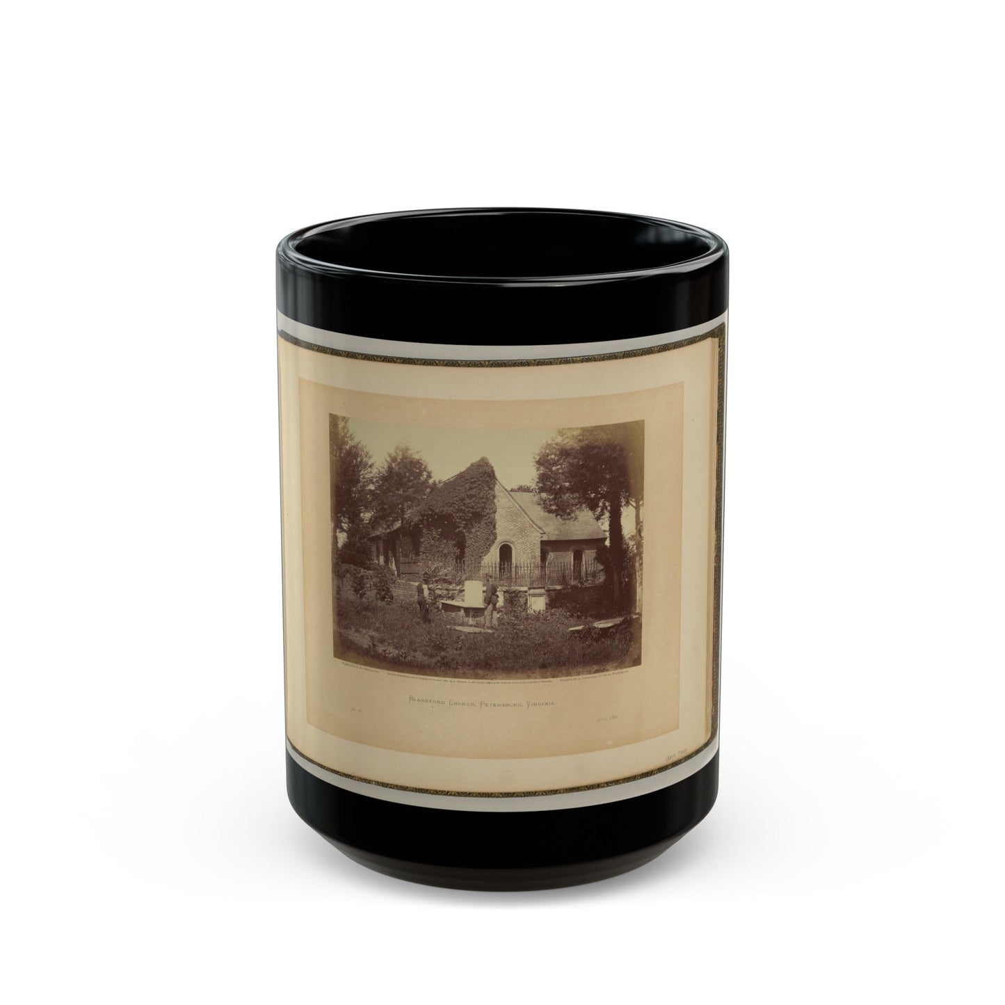 Blandford Church, Petersburg, Virginia (U.S. Civil War) Black Coffee Mug-15oz-The Sticker Space