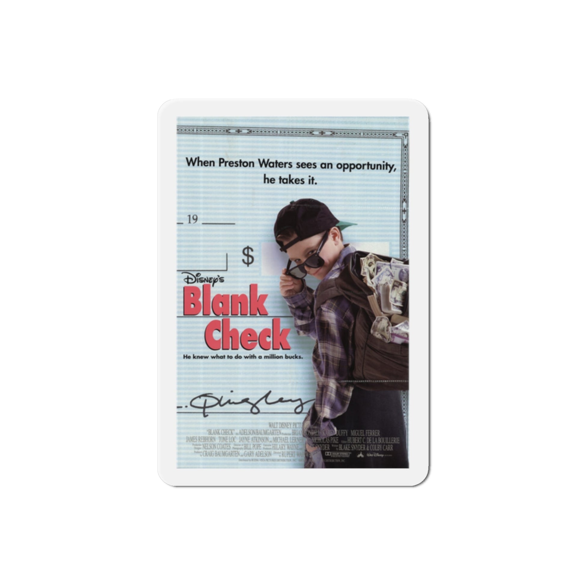 Blank Check 1994 Movie Poster Die-Cut Magnet-2" x 2"-The Sticker Space