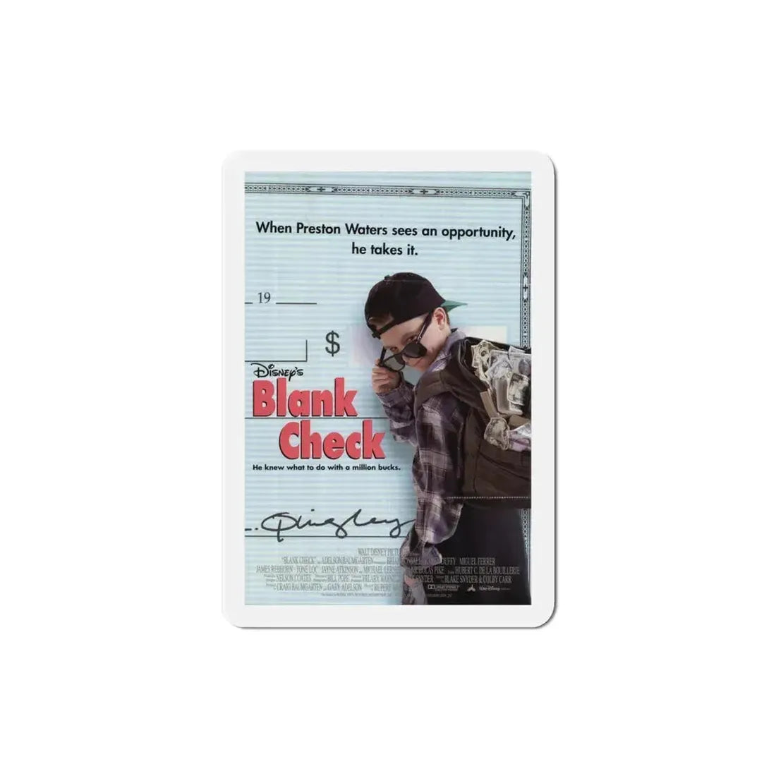 Blank Check 1994 Movie Poster Refrigerator Magnet 4 Inch - The Sticker Space