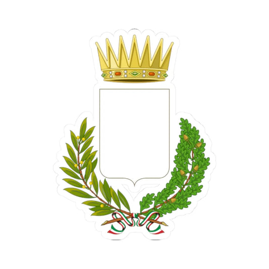 Blank Coat of arms of Italian Union of Municipalities (Italy) (Coat of Arms) STICKER Vinyl Kiss-Cut Decal 2 Inch White - The Sticker Space