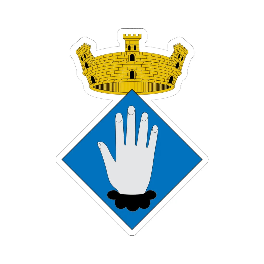 Blasó dAlmatret (Spain) (Coat of Arms) STICKER Vinyl Kiss-Cut Decal 4 Inch White - The Sticker Space