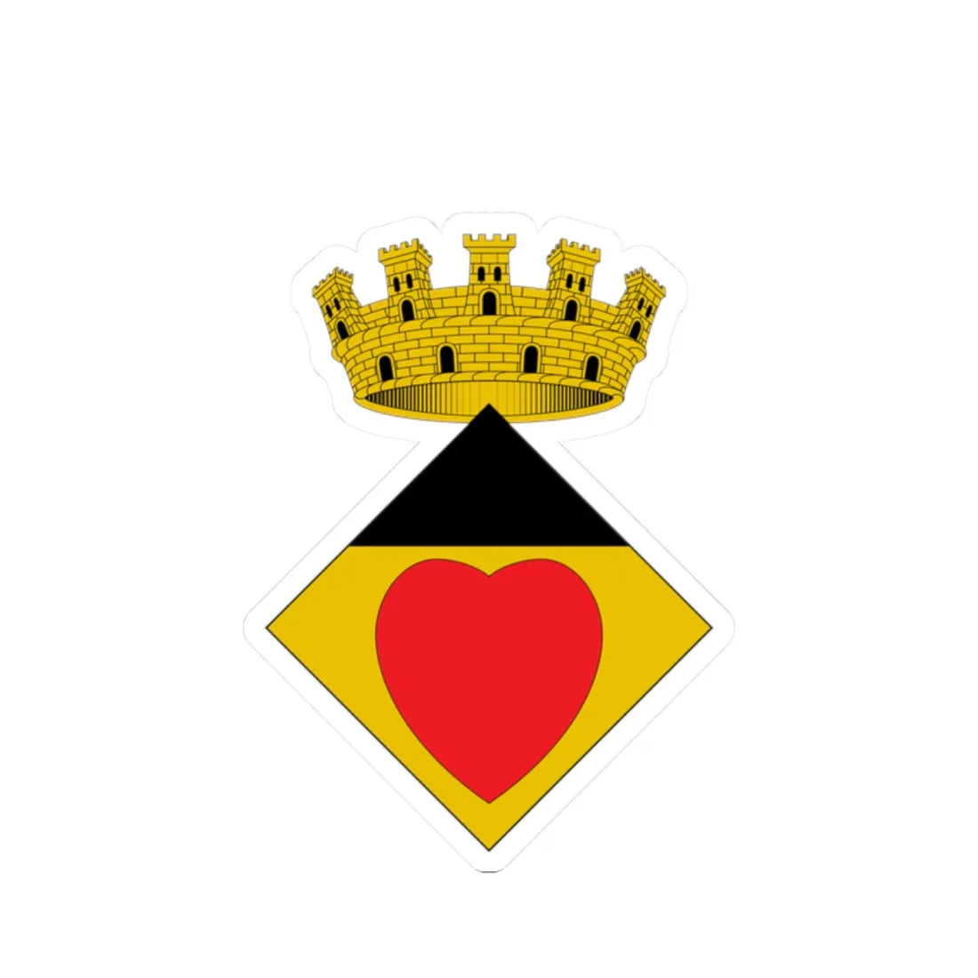 Blasó de Cornudella de Montsant (Spain) (Coat of Arms) STICKER Vinyl Kiss-Cut Decal 2 Inch White - The Sticker Space