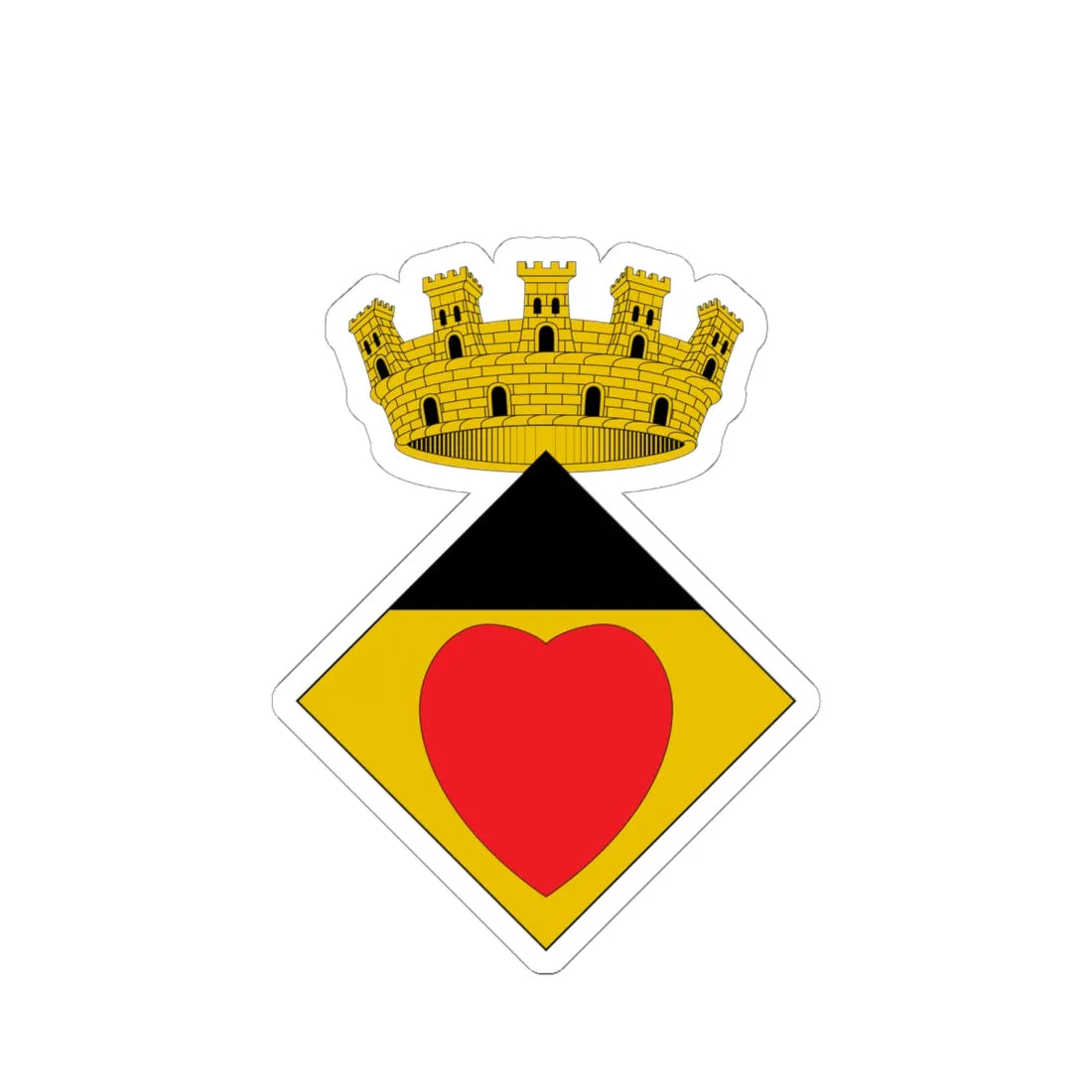 Blasó de Cornudella de Montsant (Spain) (Coat of Arms) STICKER Vinyl Kiss-Cut Decal 6 Inch White - The Sticker Space