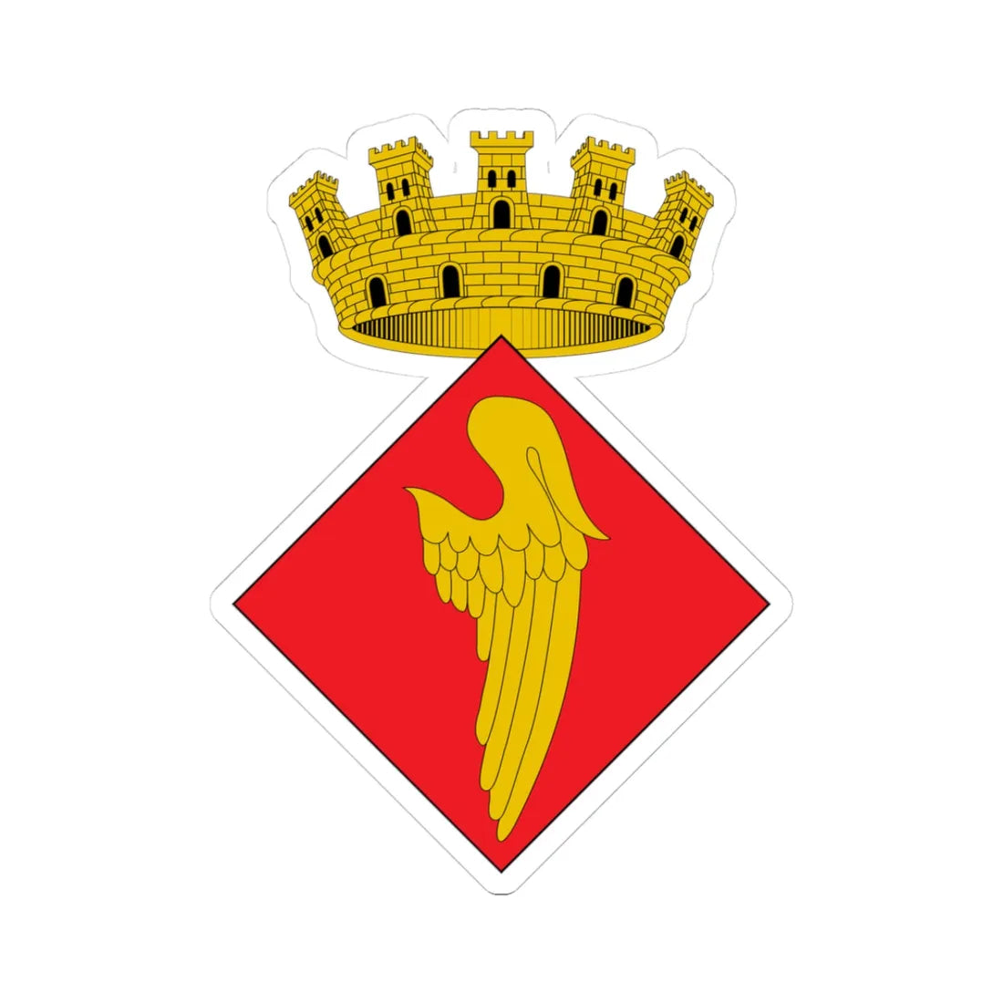 Blasó de lAleixar (Spain) (Coat of Arms) STICKER Vinyl Kiss-Cut Decal 3 Inch White - The Sticker Space