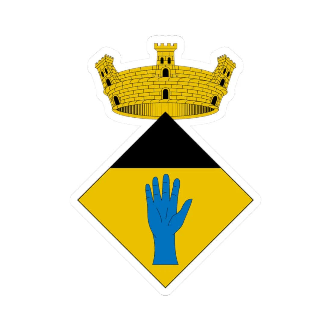 Blasó de Marçà (Spain) (Coat of Arms) STICKER Vinyl Kiss-Cut Decal 2 Inch White - The Sticker Space