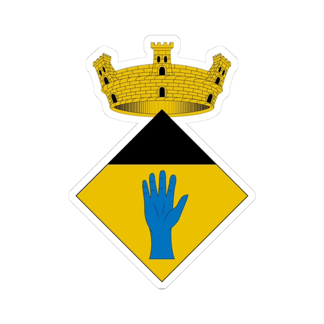 Blasó de Marçà (Spain) (Coat of Arms) STICKER Vinyl Kiss-Cut Decal 3 Inch White - The Sticker Space