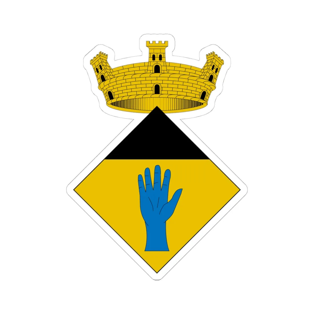 Blasó de Marçà (Spain) (Coat of Arms) STICKER Vinyl Kiss-Cut Decal 4 Inch White - The Sticker Space