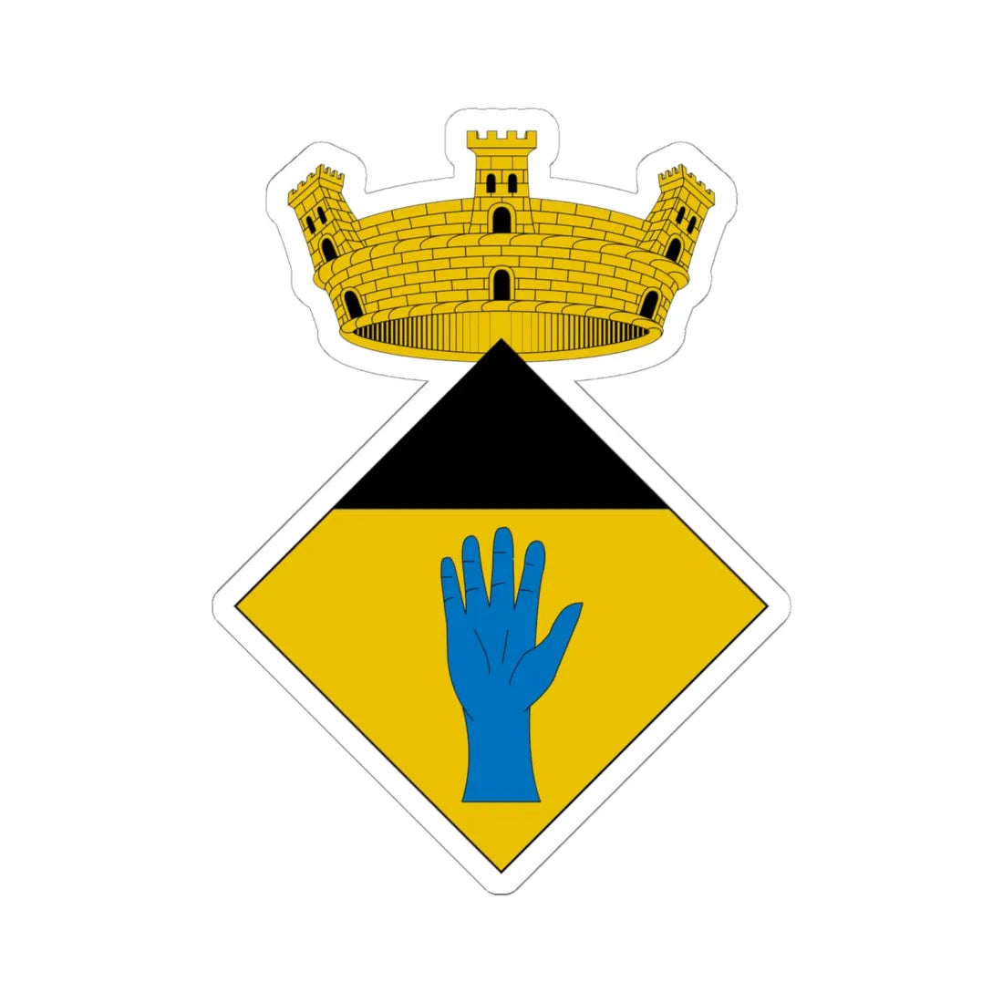 Blasó de Marçà (Spain) (Coat of Arms) STICKER Vinyl Kiss-Cut Decal 6 Inch White - The Sticker Space