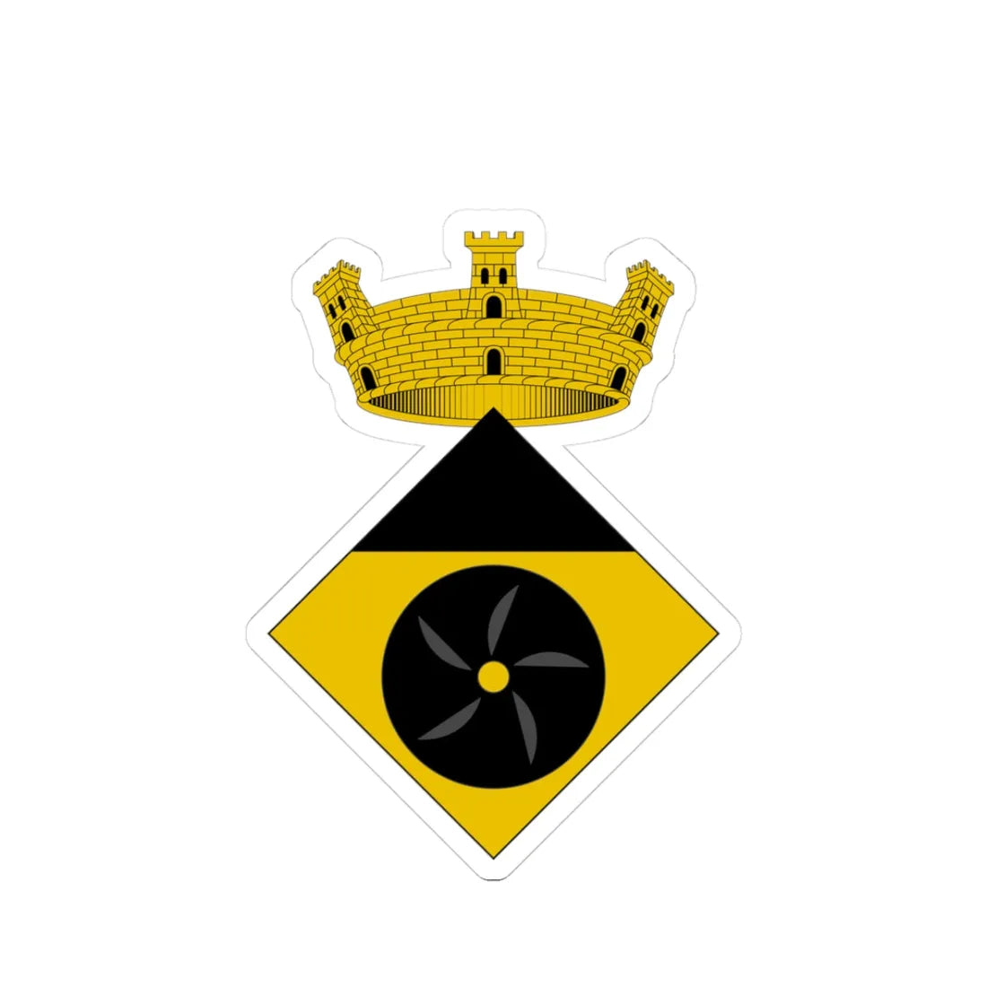 Blasó del Molar (Spain) (Coat of Arms) STICKER Vinyl Kiss-Cut Decal 3 Inch White - The Sticker Space