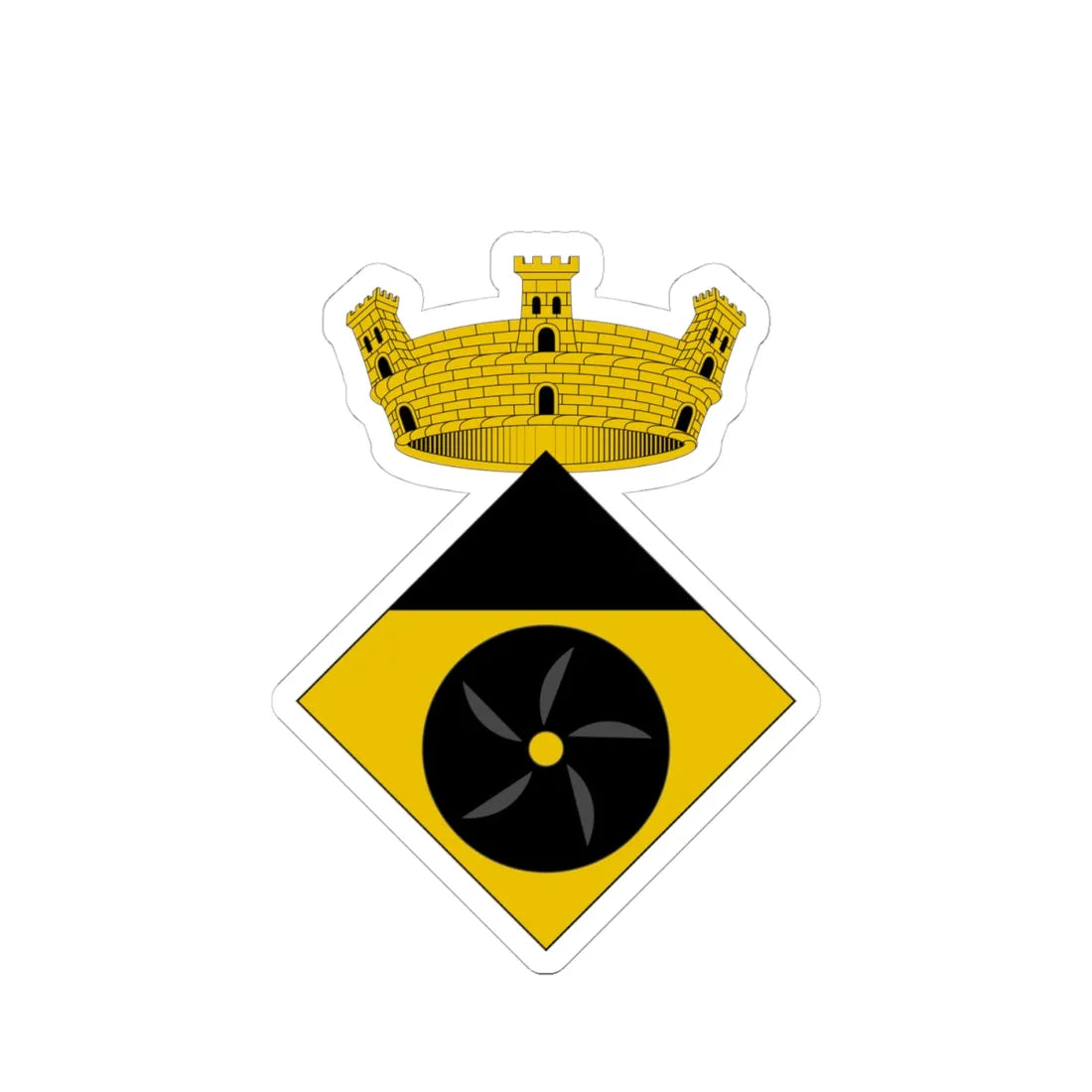 Blasó del Molar (Spain) (Coat of Arms) STICKER Vinyl Kiss-Cut Decal 4 Inch White - The Sticker Space