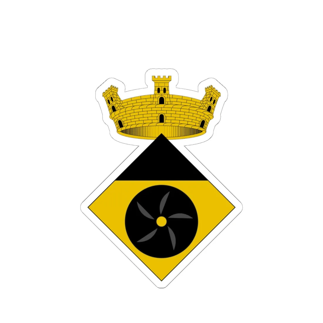 Blasó del Molar (Spain) (Coat of Arms) STICKER Vinyl Kiss-Cut Decal 6 Inch White - The Sticker Space