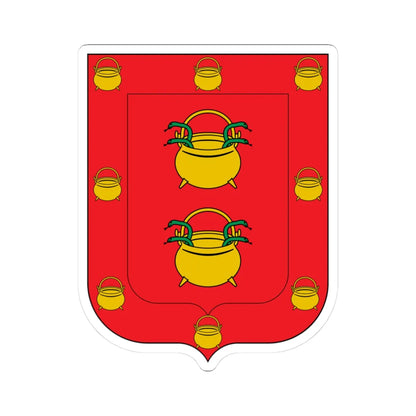 Blasón de la familia Herrera (Spain) (Coat of Arms) STICKER Vinyl Kiss-Cut Decal 3 Inch White - The Sticker Space