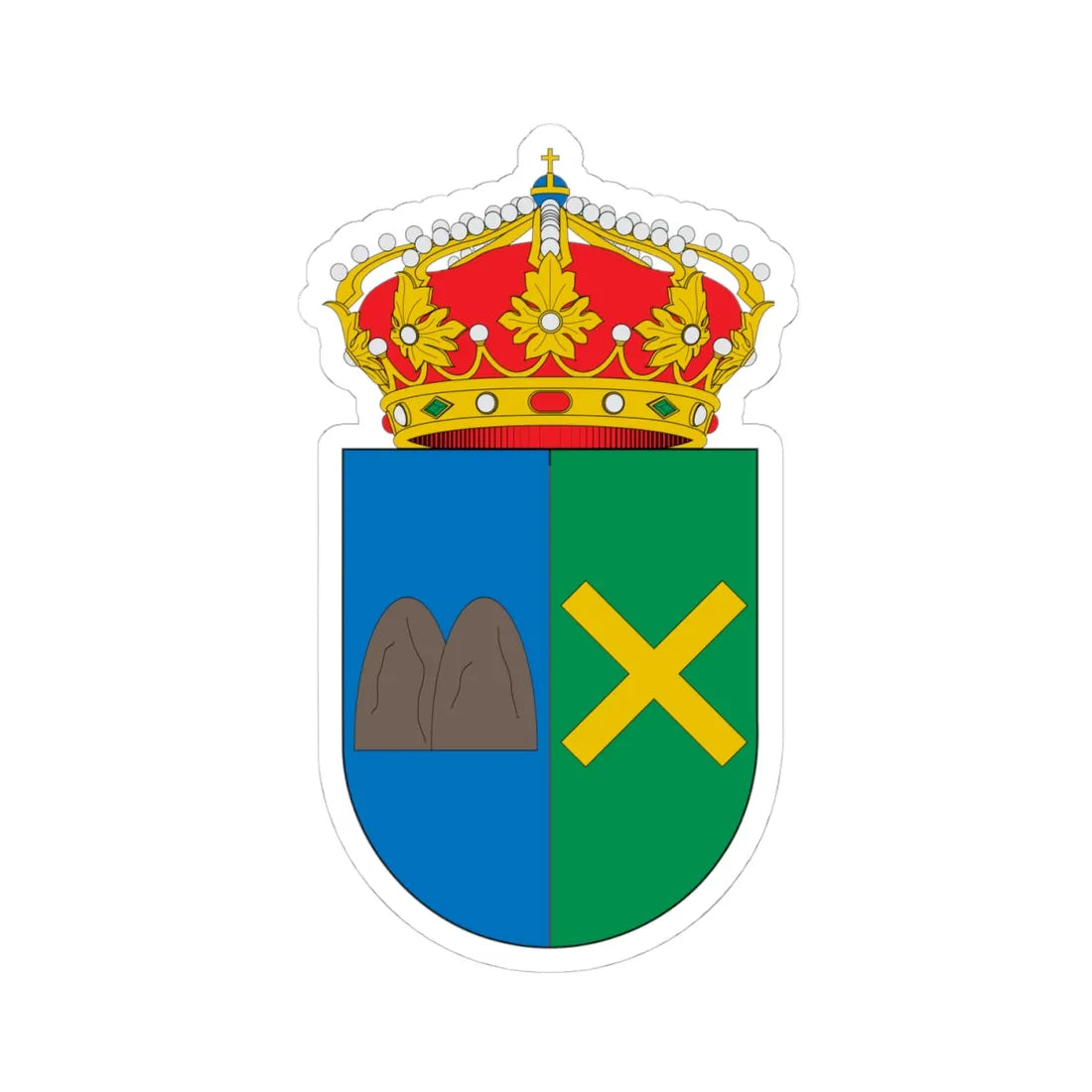 Blasón de Mantinos (Spain) (Coat of Arms) STICKER Vinyl Kiss-Cut Decal 4 Inch White - The Sticker Space