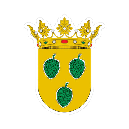 Blasón de Pina de Ebro (Spain) (Coat of Arms) STICKER Vinyl Kiss-Cut Decal 3 Inch White - The Sticker Space