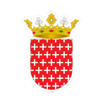 Blasón del Marquesado de Castell de Torrent (Spain) (Coat of Arms) STICKER Vinyl Kiss-Cut Decal 3 Inch White - The Sticker Space