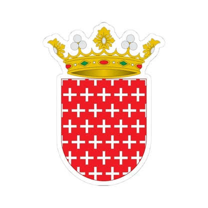 Blasón del Marquesado de Castell de Torrent (Spain) (Coat of Arms) STICKER Vinyl Kiss-Cut Decal 4 Inch White - The Sticker Space