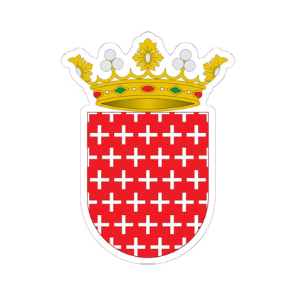 Blasón del Marquesado de Castell de Torrent (Spain) (Coat of Arms) STICKER Vinyl Kiss-Cut Decal 6 Inch White - The Sticker Space
