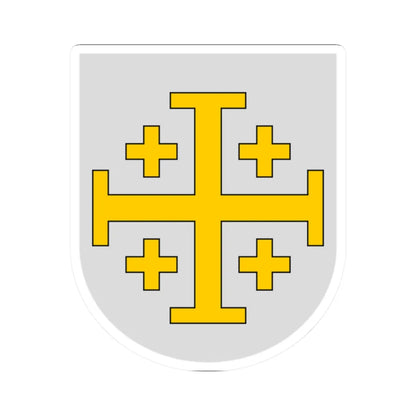 Blasón del Reino Latino de Jerusalén (Spain) (Coat of Arms) STICKER Vinyl Kiss-Cut Decal 2 Inch White - The Sticker Space