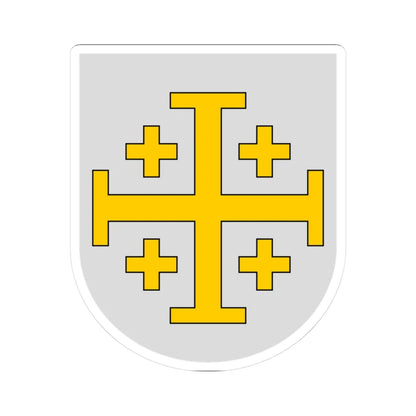 Blasón del Reino Latino de Jerusalén (Spain) (Coat of Arms) STICKER Vinyl Kiss-Cut Decal 3 Inch White - The Sticker Space