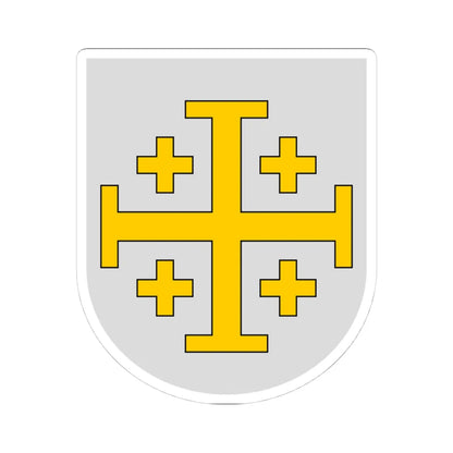 Blasón del Reino Latino de Jerusalén (Spain) (Coat of Arms) STICKER Vinyl Kiss-Cut Decal 4 Inch White - The Sticker Space