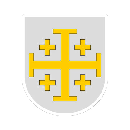 Blasón del Reino Latino de Jerusalén (Spain) (Coat of Arms) STICKER Vinyl Kiss-Cut Decal 6 Inch White - The Sticker Space