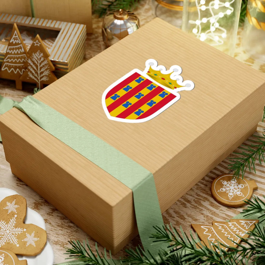 Blasón del Vizcondado de Rocabertí (Spain) (Coat of Arms) STICKER Vinyl Kiss-Cut Decal - The Sticker Space
