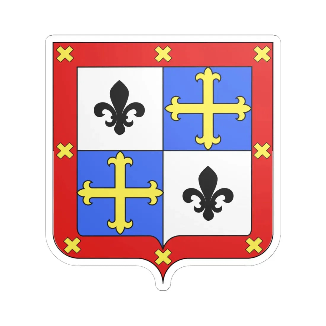 Blasón familia Ýñigo (Argentina) (Coat of Arms) STICKER Vinyl Kiss-Cut Decal 6 Inch White - The Sticker Space