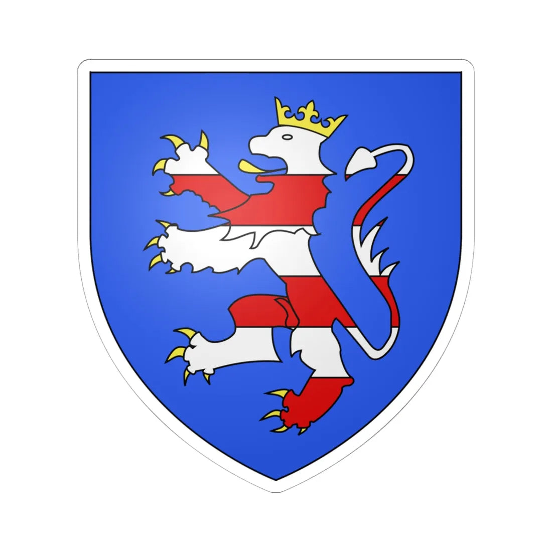 Blason abbaye be Sint-Baafs Gent (Belgium) (Coat of Arms) STICKER Vinyl Kiss-Cut Decal 6 Inch White - The Sticker Space