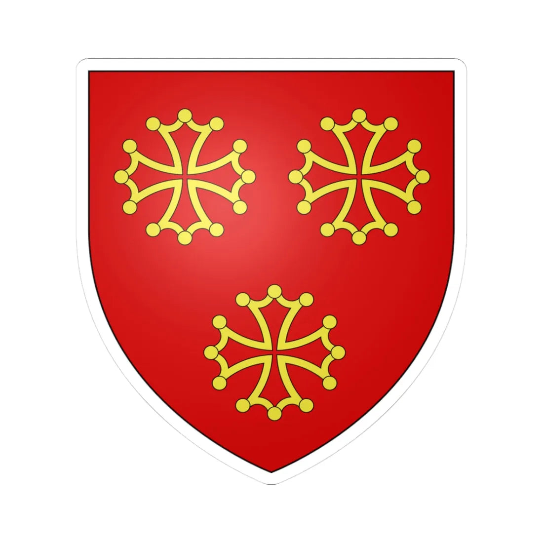 Blason Adhémar de La Garde (France) (Coat of Arms) STICKER Vinyl Kiss-Cut Decal 3 Inch White - The Sticker Space