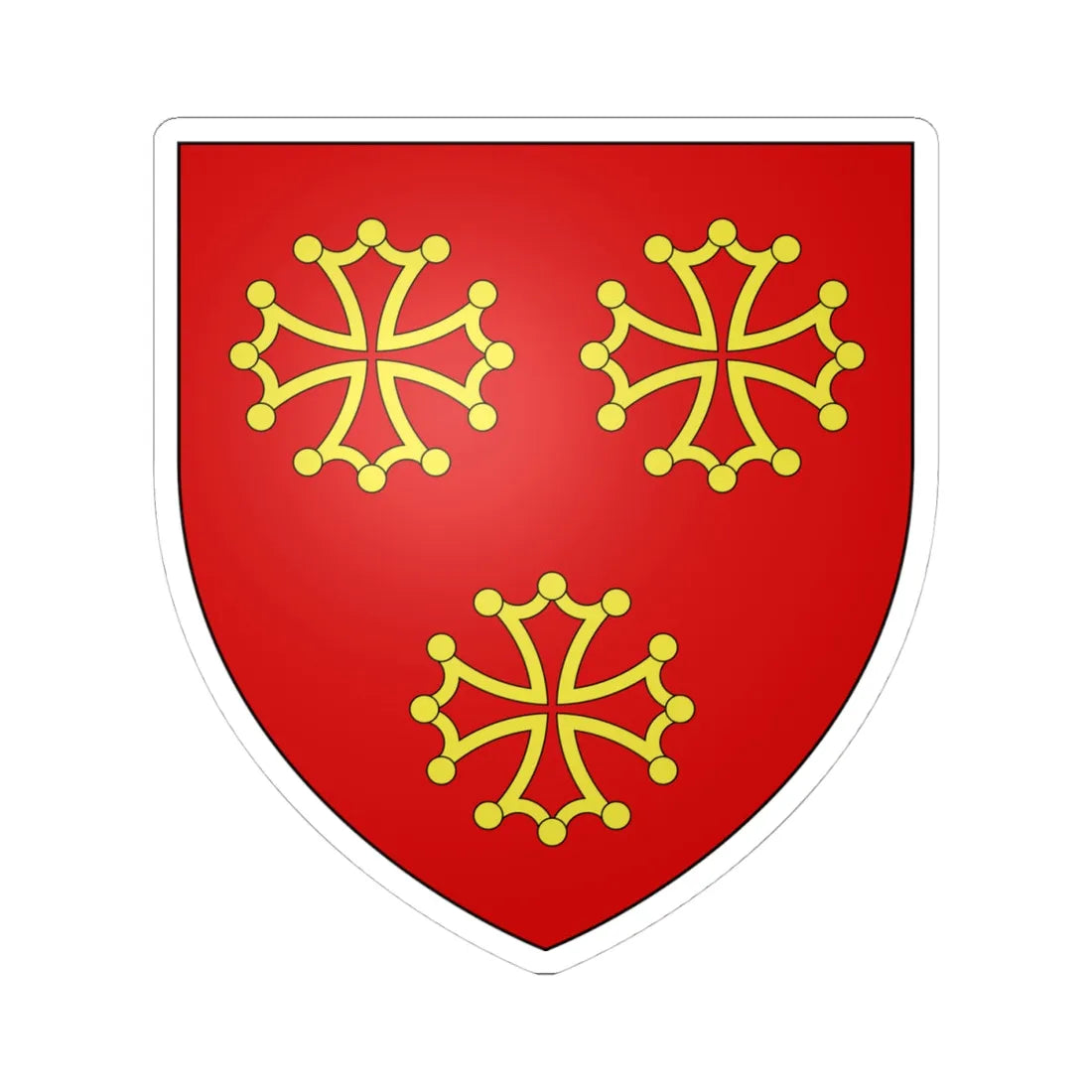 Blason Adhémar de La Garde (France) (Coat of Arms) STICKER Vinyl Kiss-Cut Decal 4 Inch White - The Sticker Space