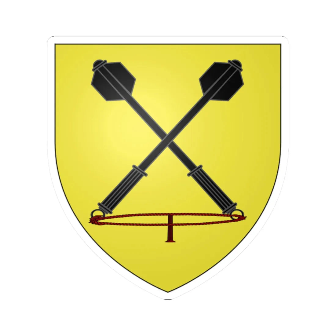 Blason Albert de Gondi 1522-1602 (Italy) (Coat of Arms) STICKER Vinyl Kiss-Cut Decal 2 Inch White - The Sticker Space