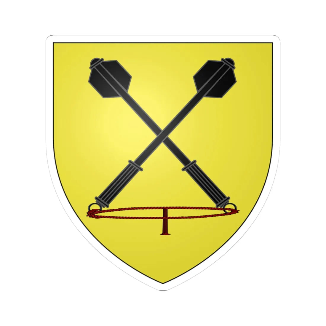 Blason Albert de Gondi 1522-1602 (Italy) (Coat of Arms) STICKER Vinyl Kiss-Cut Decal 3 Inch White - The Sticker Space