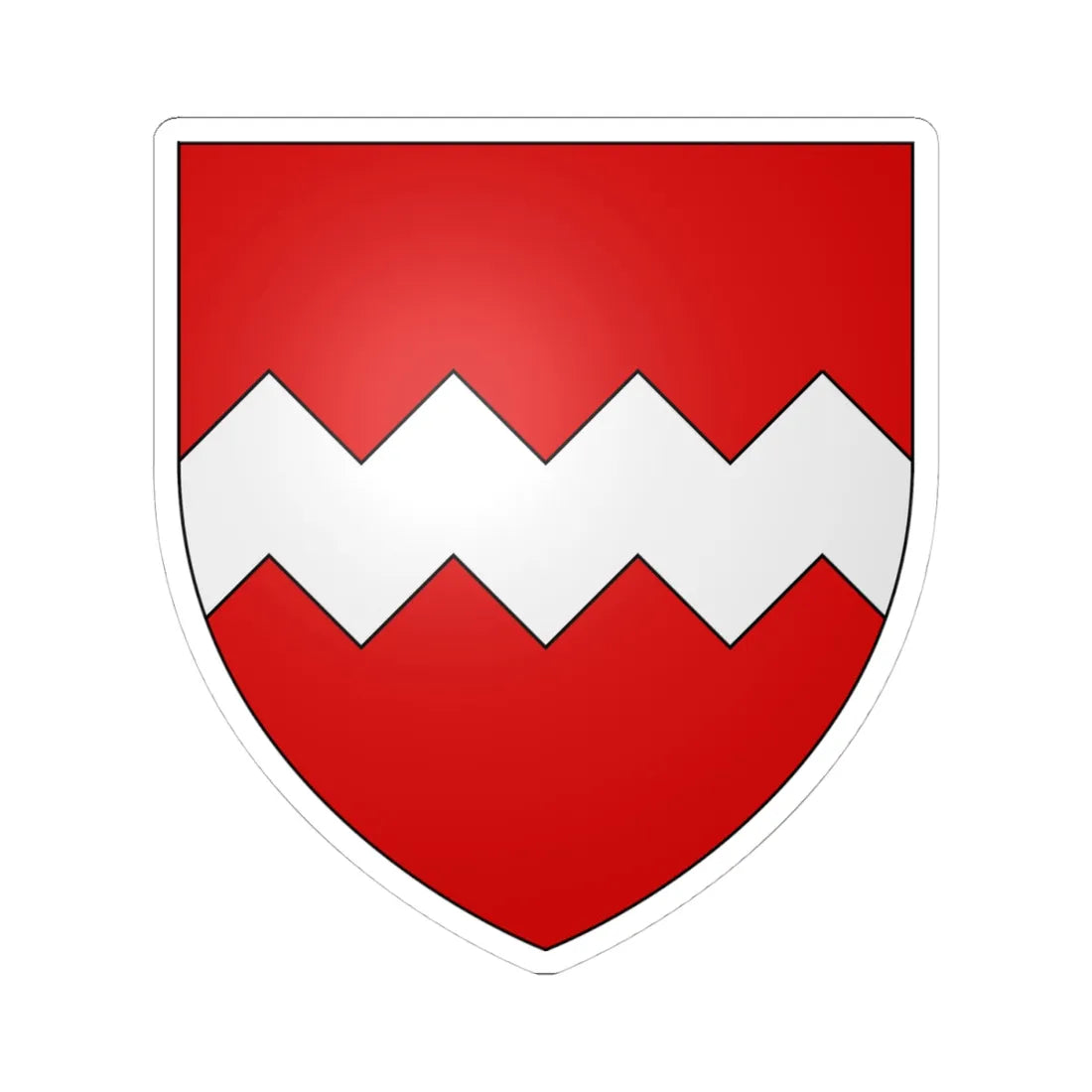 Blason Albert Mourer selon Gelre (Denmark) (Coat of Arms) STICKER Vinyl Kiss-Cut Decal 4 Inch White - The Sticker Space