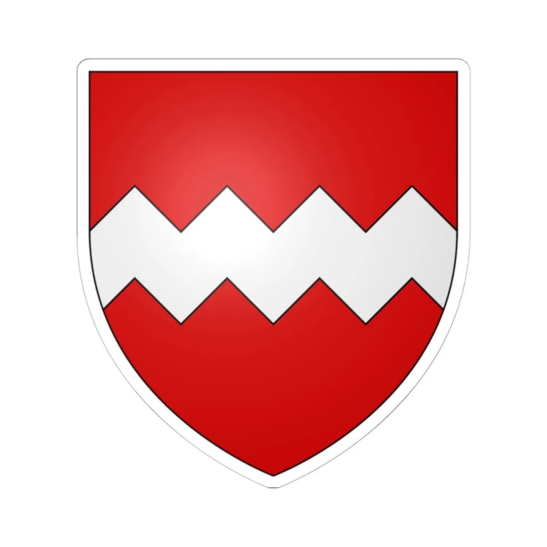 Blason Albert Mourer selon Gelre (Denmark) (Coat of Arms) STICKER Vinyl Kiss-Cut Decal 6 Inch White - The Sticker Space