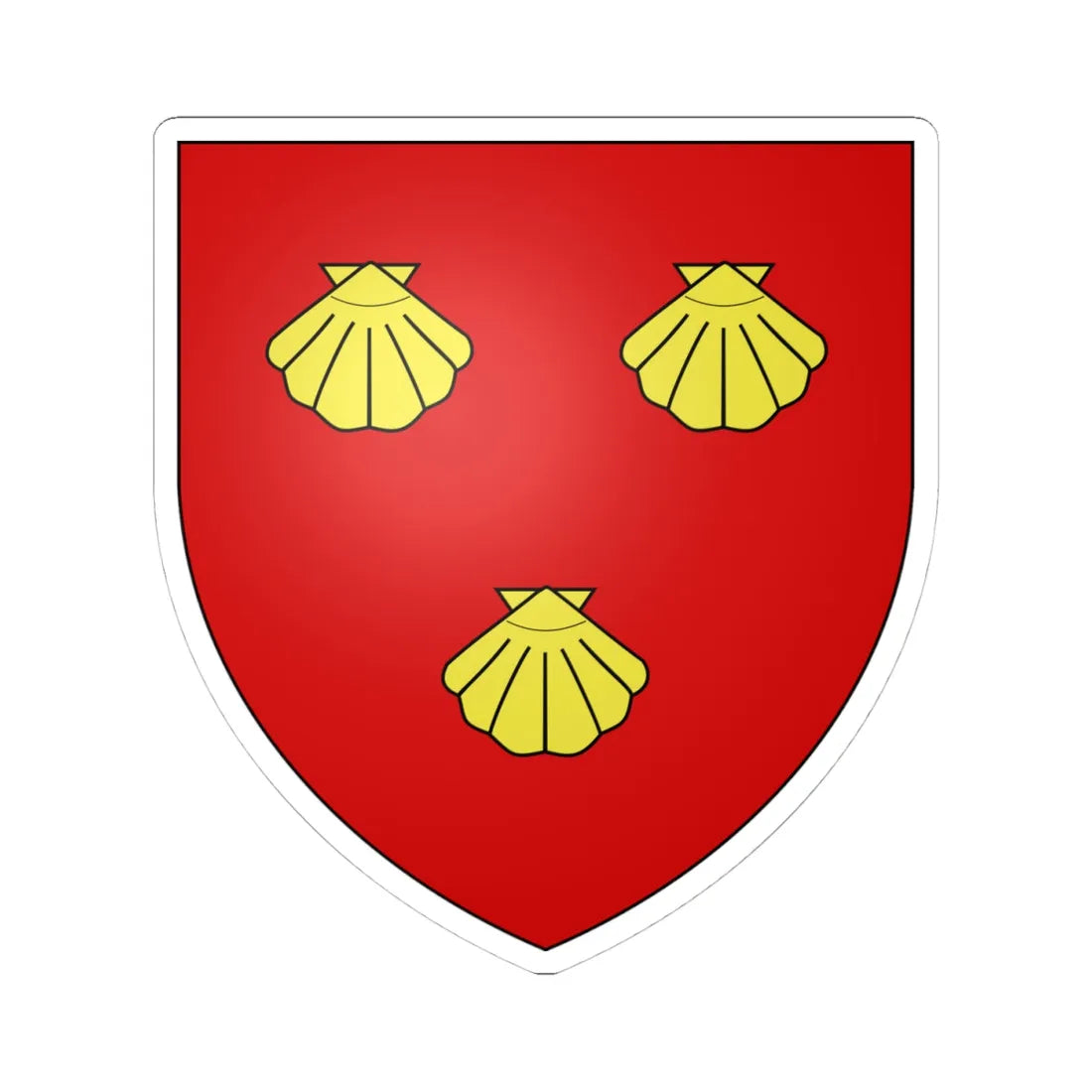 Blason Amanzé (France) (Coat of Arms) STICKER Vinyl Kiss-Cut Decal 4 Inch White - The Sticker Space