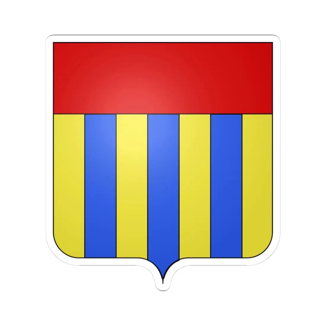 Blason Amay (Belgium) (Coat of Arms) STICKER Vinyl Kiss-Cut Decal 3 Inch White - The Sticker Space