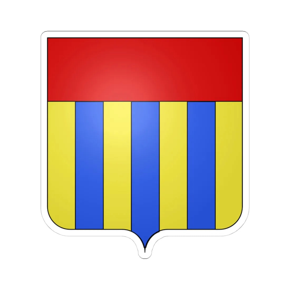 Blason Amay (Belgium) (Coat of Arms) STICKER Vinyl Kiss-Cut Decal 4 Inch White - The Sticker Space