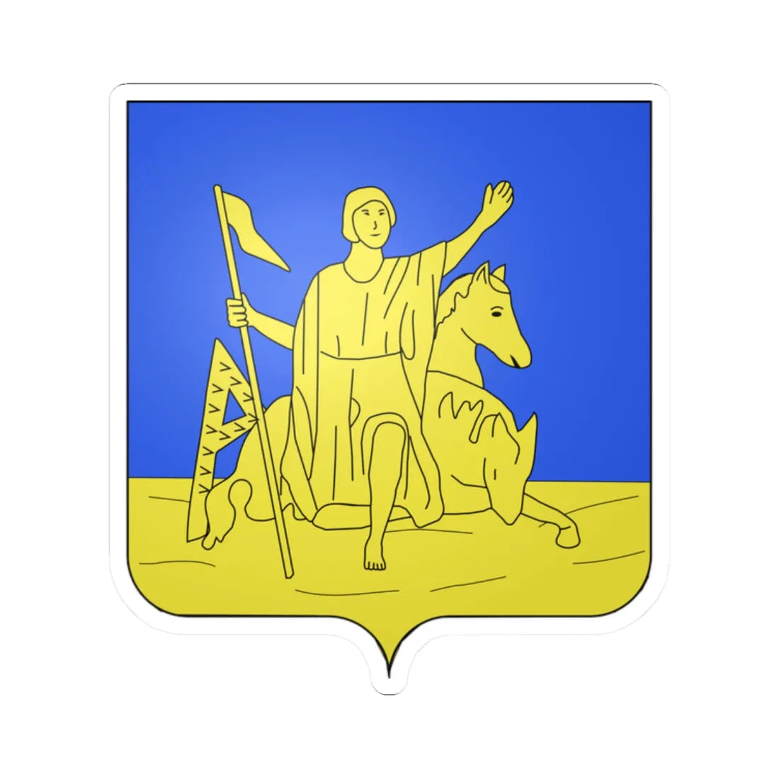 Blason Anderlecht (Belgium) (Coat of Arms) STICKER Vinyl Kiss-Cut Decal 2 Inch White - The Sticker Space