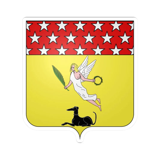 Blason André Masséna 1758-1817 duc de Rivoli (France) (Coat of Arms) STICKER Vinyl Kiss-Cut Decal 2 Inch White - The Sticker Space