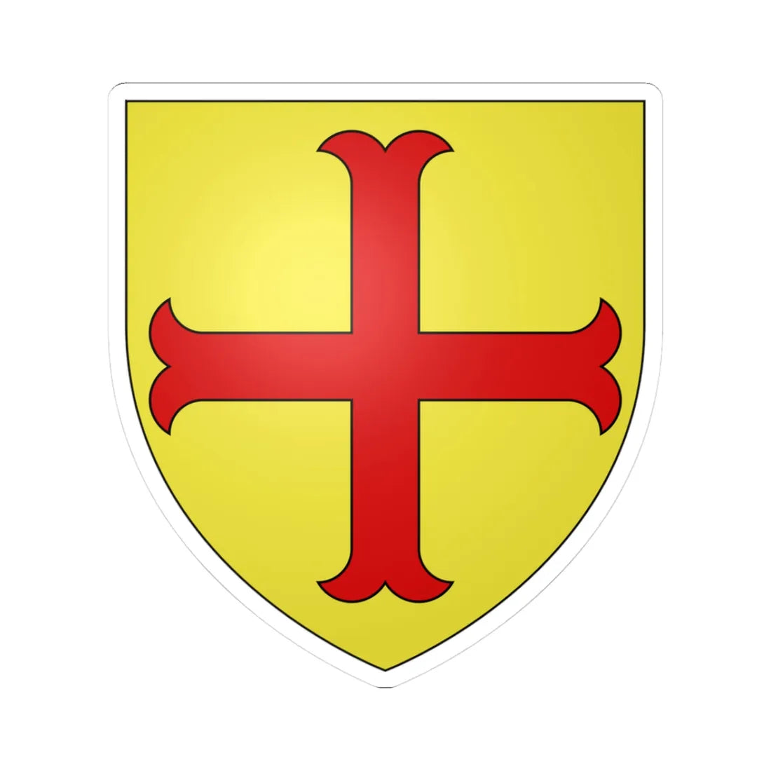 Blason Annoeullin 59 (France) (Coat of Arms) STICKER Vinyl Kiss-Cut Decal 3 Inch White - The Sticker Space