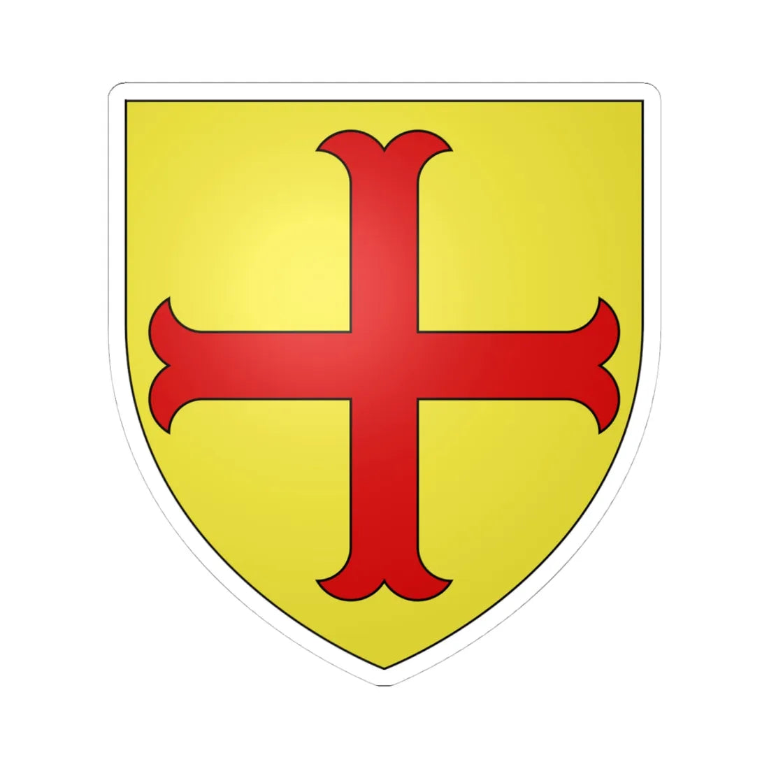 Blason Annoeullin 59 (France) (Coat of Arms) STICKER Vinyl Kiss-Cut Decal 4 Inch White - The Sticker Space