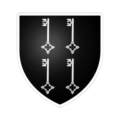 Blason Anzin 59 (France) (Coat of Arms) STICKER Vinyl Kiss-Cut Decal 6 Inch White - The Sticker Space