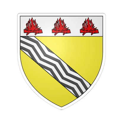 Blason Anzin (France) (Coat of Arms) STICKER Vinyl Kiss-Cut Decal 6 Inch White - The Sticker Space