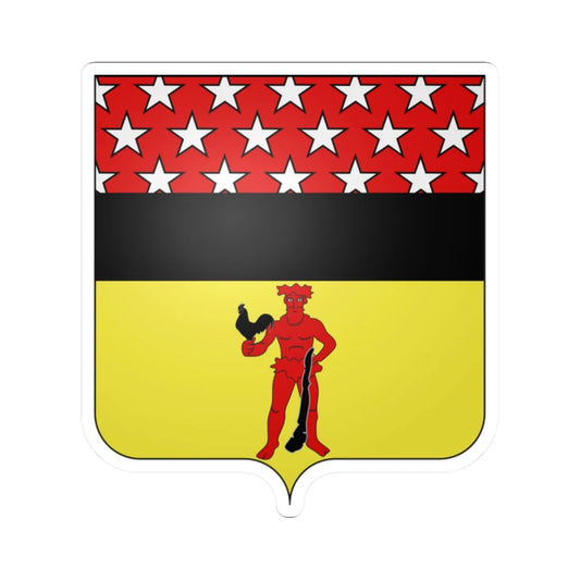 Blason Armand Augustin Louis de Caulaincourt 1772-1827 duc de Vicence (France) (Coat of Arms) STICKER Vinyl Kiss-Cut Decal 2 Inch White - The Sticker Space