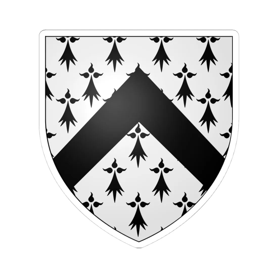 Blason Armbouts-Cappel 59 (France) (Coat of Arms) STICKER Vinyl Kiss-Cut Decal 4 Inch White - The Sticker Space