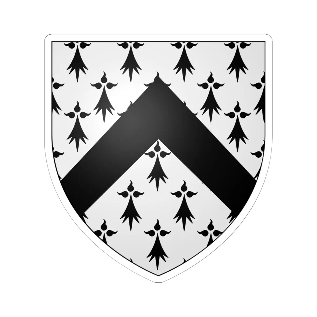 Blason Armbouts-Cappel 59 (France) (Coat of Arms) STICKER Vinyl Kiss-Cut Decal 6 Inch White - The Sticker Space