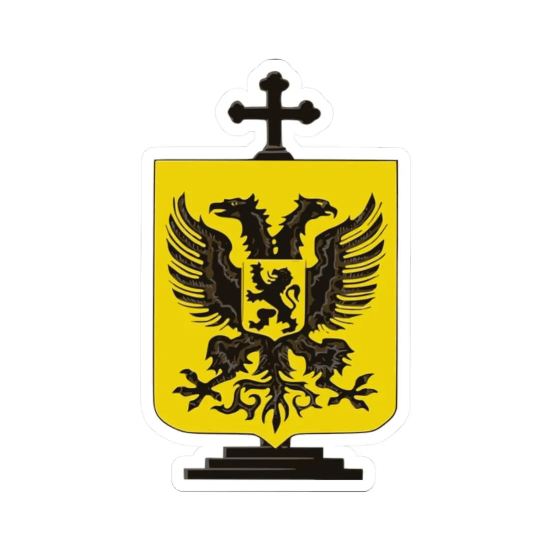 Blason AthBelgique (Belgium) (Coat of Arms) STICKER Vinyl Kiss-Cut Decal 2 Inch White - The Sticker Space