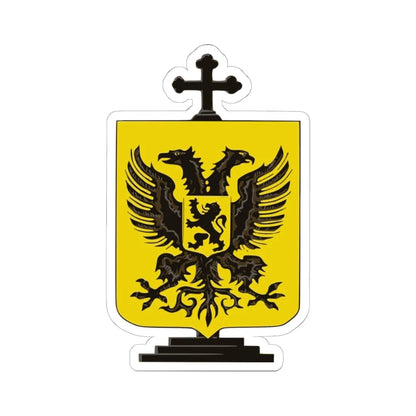 Blason AthBelgique (Belgium) (Coat of Arms) STICKER Vinyl Kiss-Cut Decal 6 Inch White - The Sticker Space