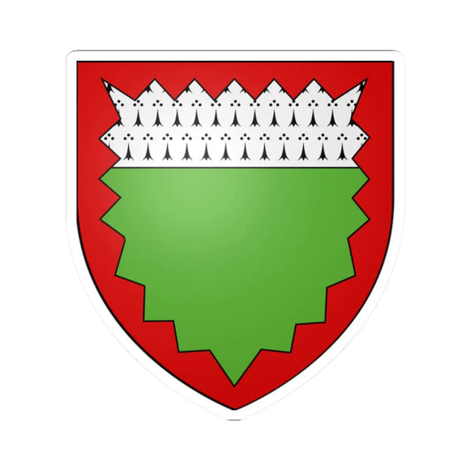 Blason Auberchicourt 59 (France) (Coat of Arms) STICKER Vinyl Kiss-Cut Decal 2 Inch White - The Sticker Space
