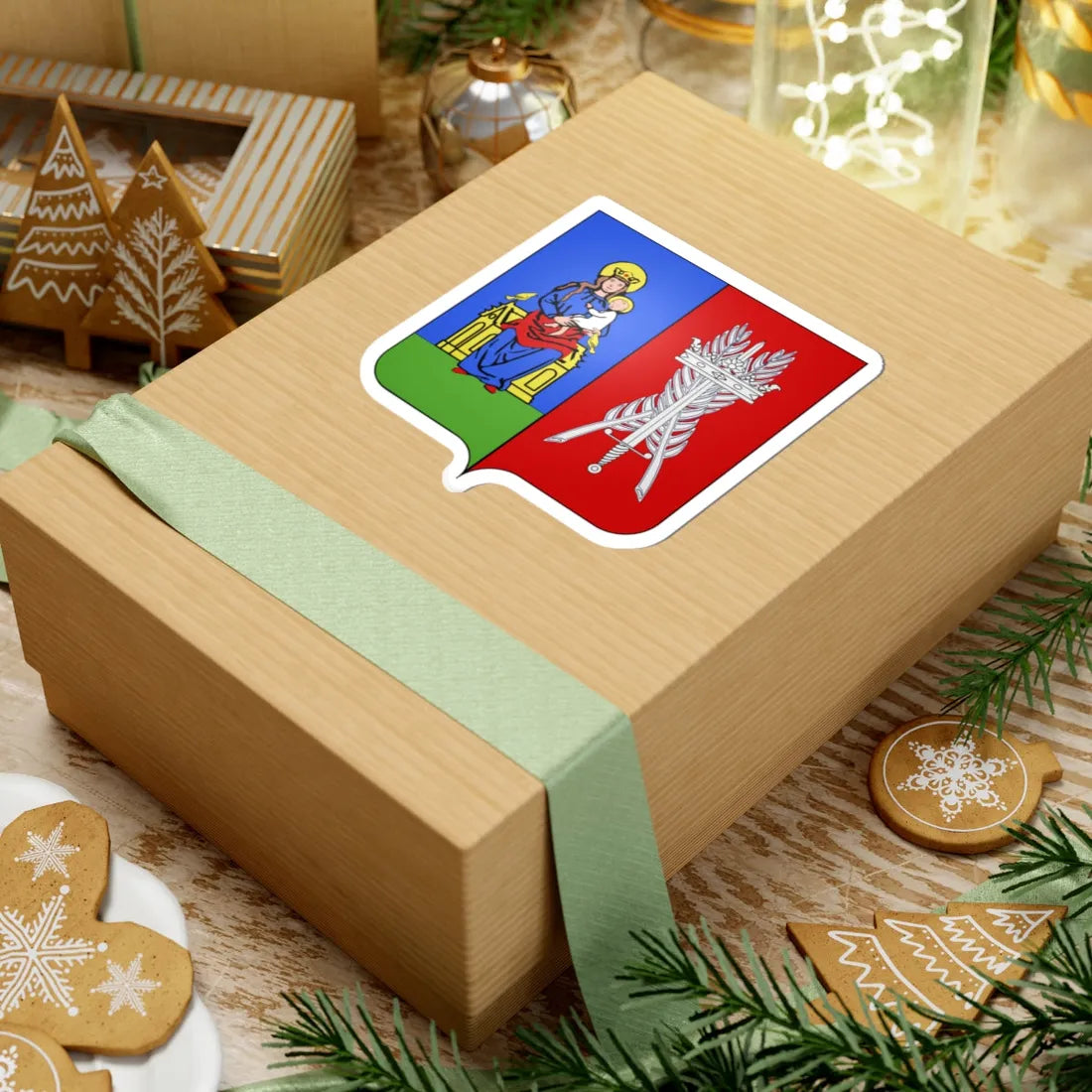 Blason Auderghem (Belgium) (Coat of Arms) STICKER Vinyl Kiss-Cut Decal - The Sticker Space